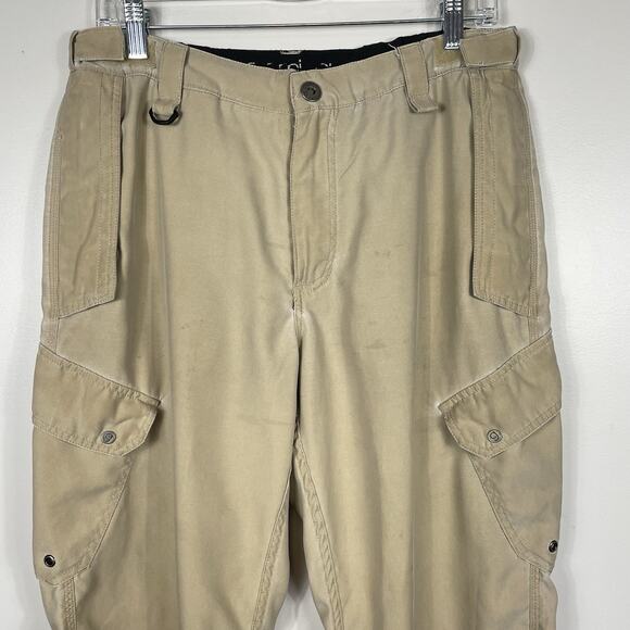 Gramicci Cargo Pants Men’s 32x32 Khaki Climbing Hiking Outdoor Zip Pockets - Picture 4 of 14